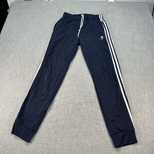 Adidas Track Pants Mens Small Blue 3 Strips Tapered‎ Athletic